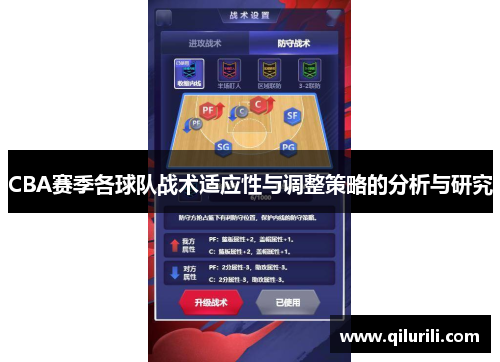 CBA赛季各球队战术适应性与调整策略的分析与研究